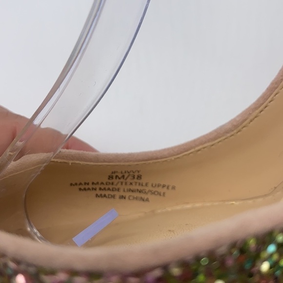 Jessica Simpson - Livvy Dusty Gold Glitter High Heels Size 8 - Picture 9 of 15